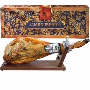 Hộp quà đùi sau Iberico Cebo có xương 24 tháng