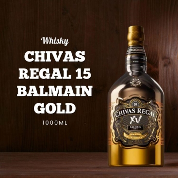 Rượu Chivas Regal 15 Balmain Gold Edition 1 lít chính hãng