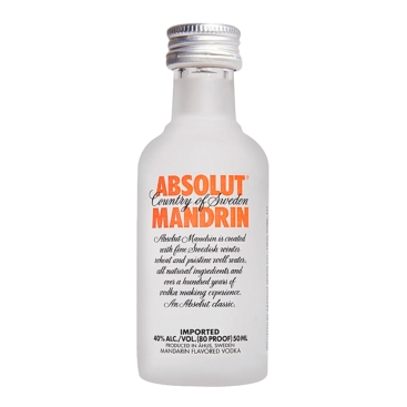 ABSOLUT MINIATURE VODKA 120X5CL - MANDRIN (50ml)